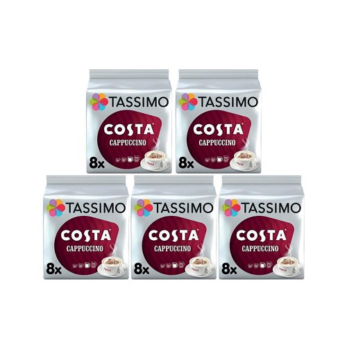 Tassimo Costa Cappuccino Coffee 16 Pods x5 Packs (Pack of 80) 4056513 -  Paperpunch Ireland | Your One-Stop Shop For All Your Business Supplies  Essentials